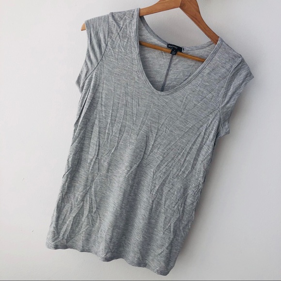 LAST ONE‼️ Gray Round Neck Valette Muscle Tee - Picture 4 of 7